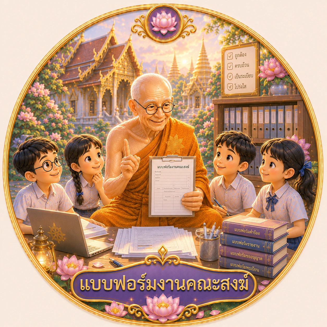 แบบฟอร์มงานคณะสงฆ์